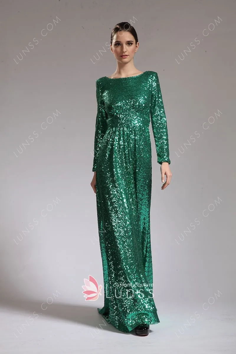 green sequin celeb dress