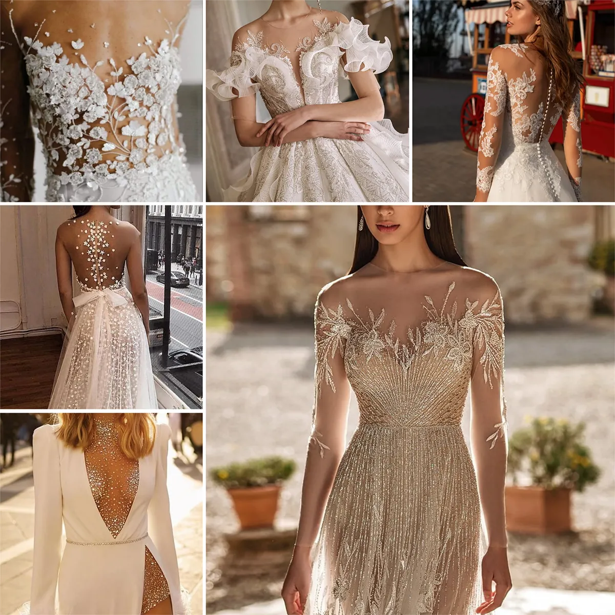 illusion wedding dresses with nude tulle illusion wedding dresses with nude tulle