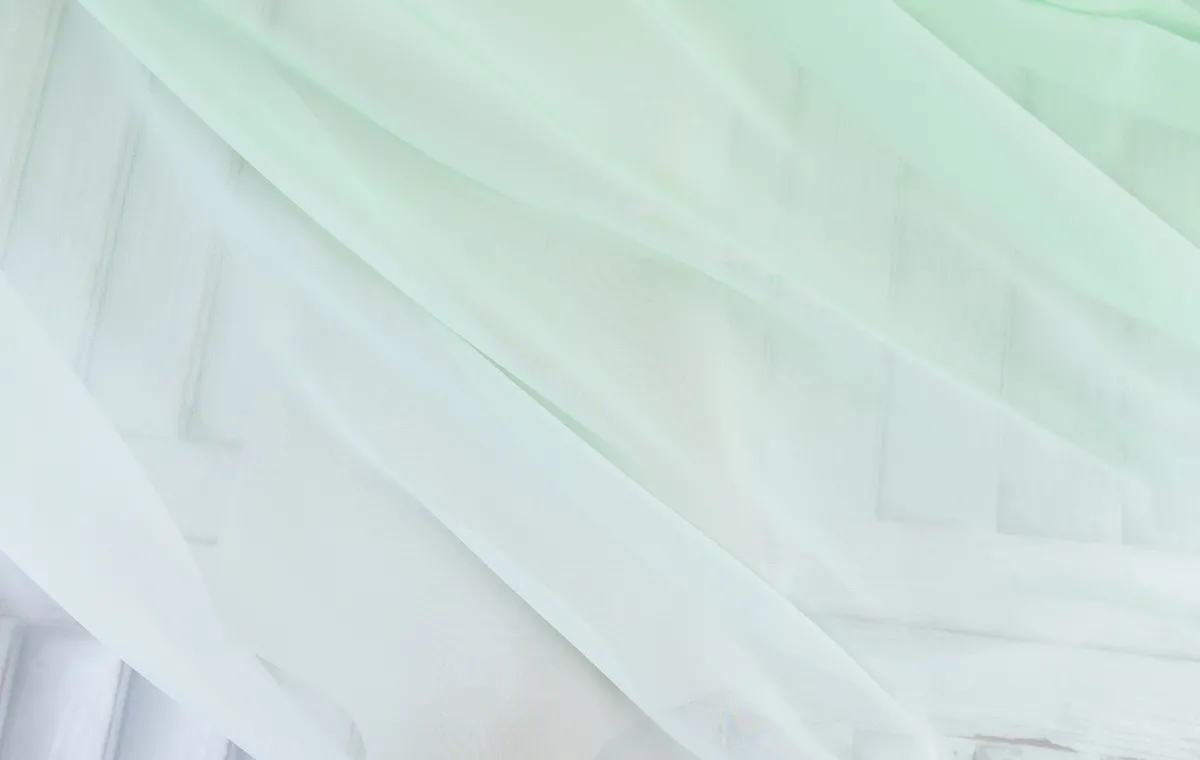 white and jade ombre chiffon