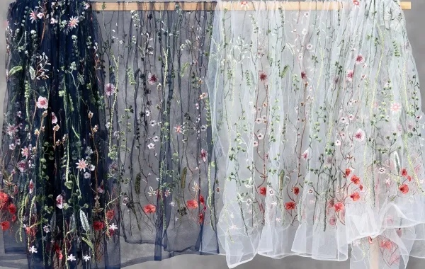 most popular floral fabrics for prom party dresses