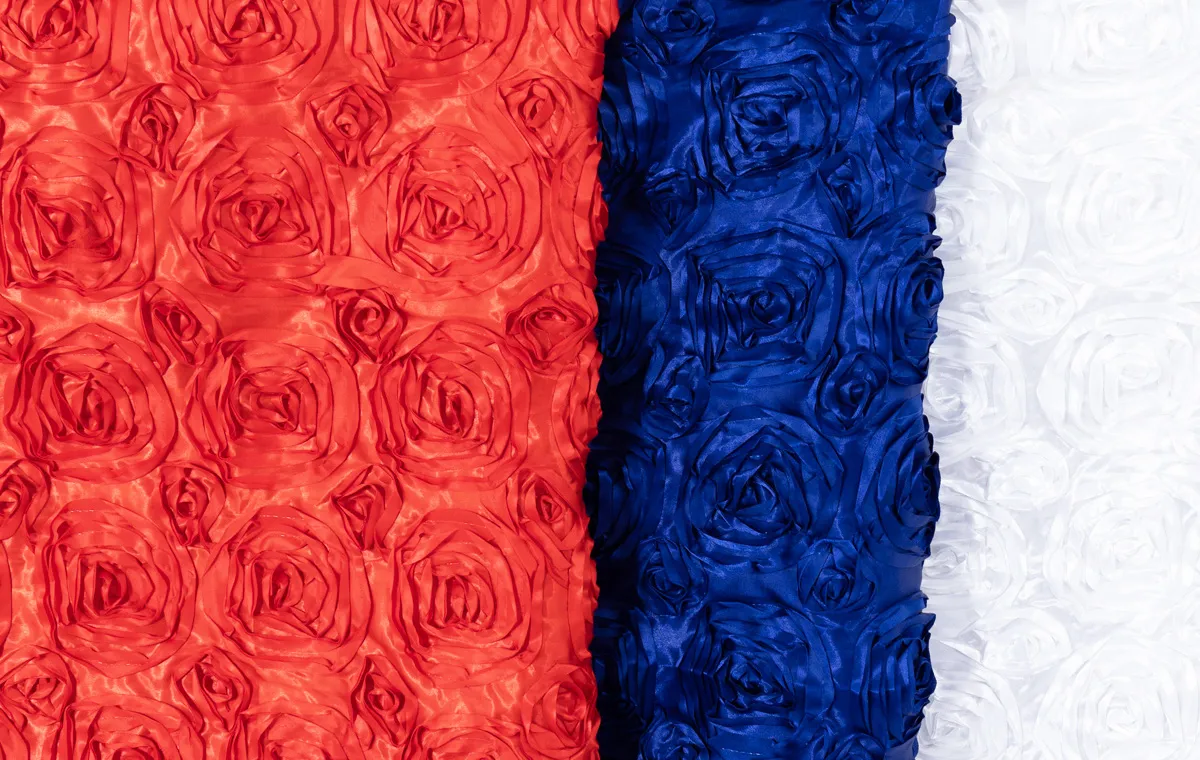 3D flower satin fabrics