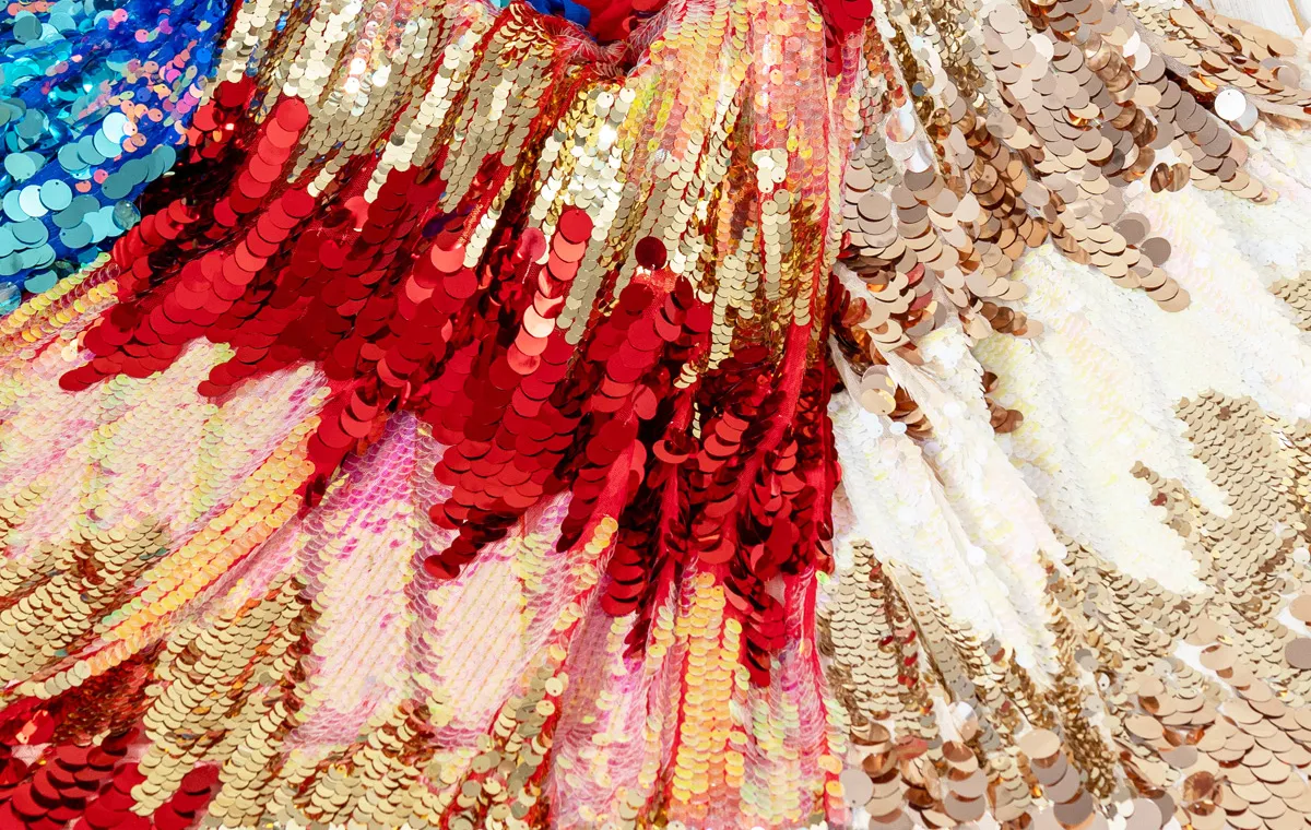 multi color sequin fabrics