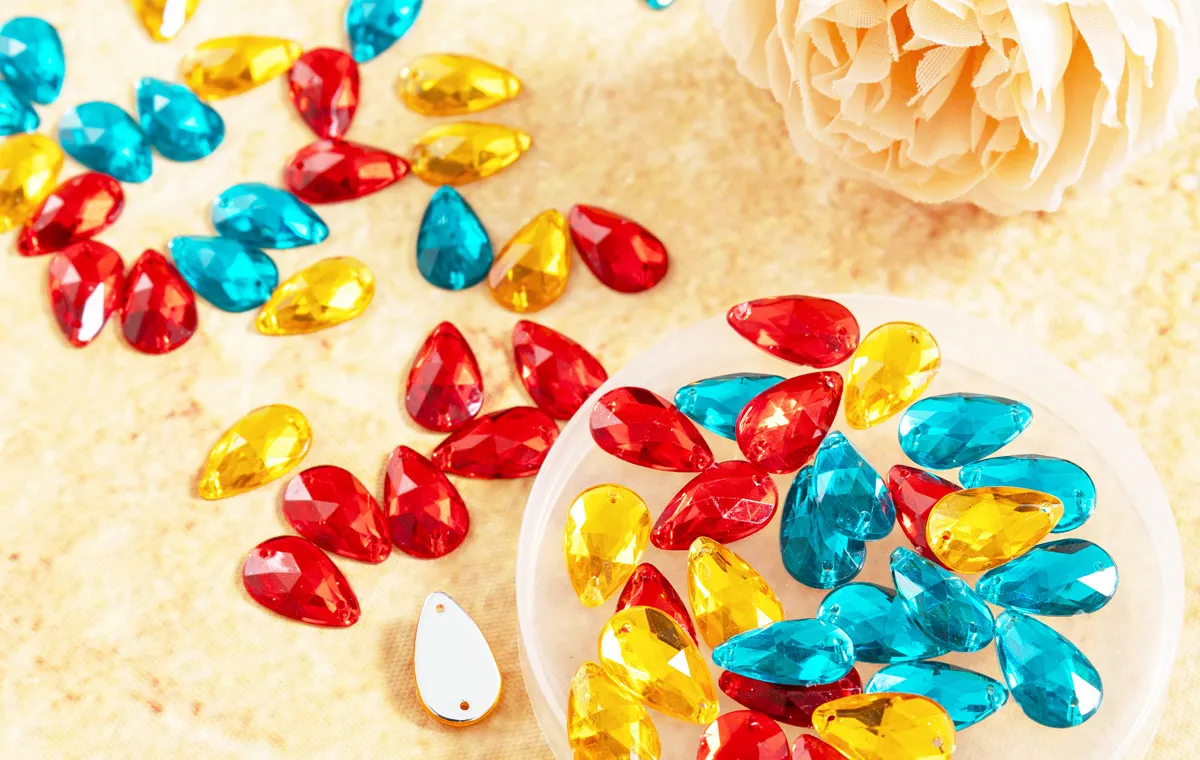 teardrop crystal rhinestones