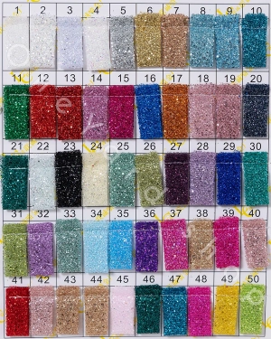 dense glitter powder stiffening tulle color chart