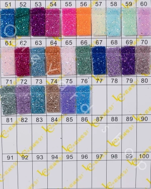 dense glitter powder stiffening tulle color chart