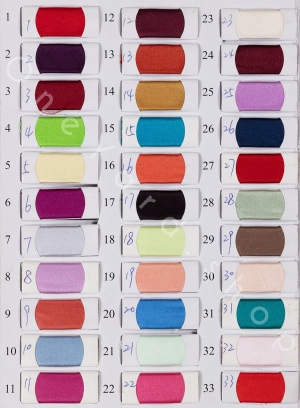 395 satin fabric color chart