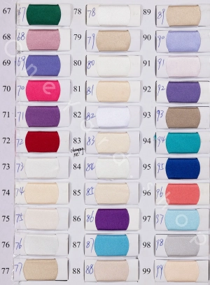 395 satin fabric color chart