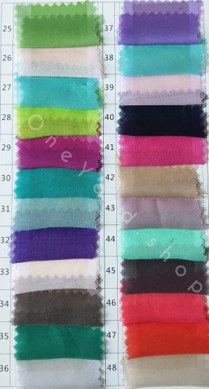 30d super sheer chiffon fabric color chart