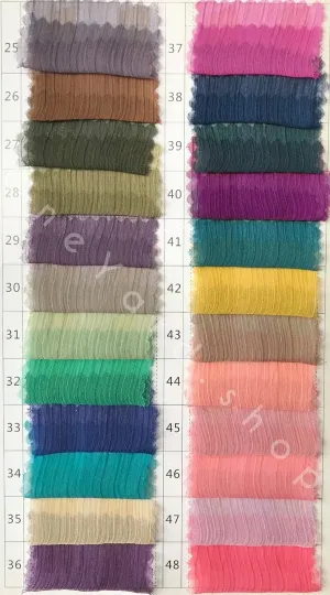 crinkle chiffon crepe fabric color chart