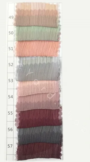 crinkle chiffon crepe fabric color chart