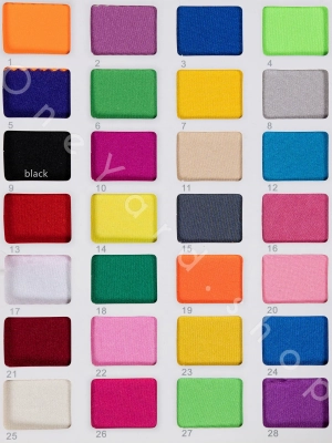 spandex glossy jersey fabric color chart