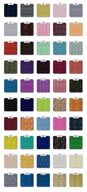 metallic stretch lurex fabric color chart