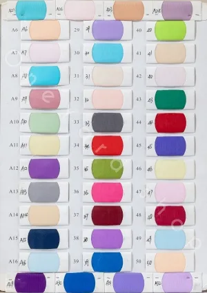 2040 organza fabric color chart