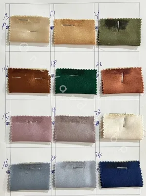 soft and glossy drape thin satin fabric color chart