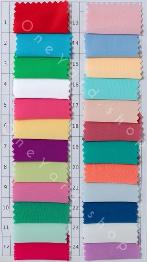 stretch chiffon fabric color chart