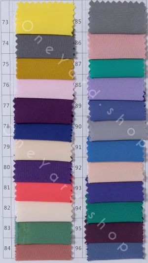 stretch chiffon fabric color chart