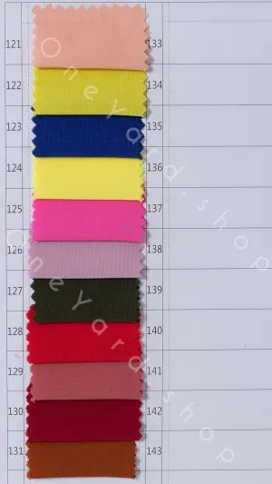 stretch chiffon fabric color chart