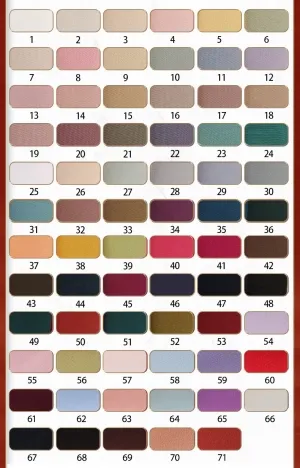 glossy and smooth elegant soft satin color chart