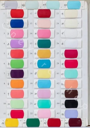 2080 organza fabric color chart