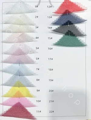 sheer and thin diamond bubbly gauze color chart