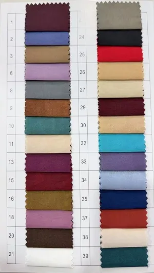 medium lightweight crisp polyester taffeta fabric color chart