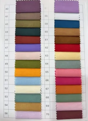 medium lightweight crisp polyester taffeta fabric color chart