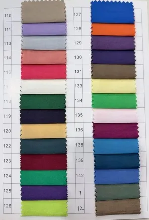 medium lightweight crisp polyester taffeta fabric color chart