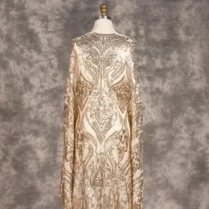 sparkly graphic patterned sequin fabric for making prom dresses