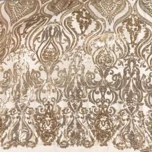 unique pattern sequin on stretch mesh material by the yard