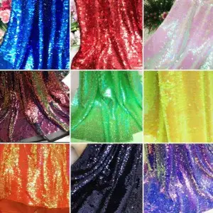 Sparkling 5mm sequin dressmaking fabric by the yard