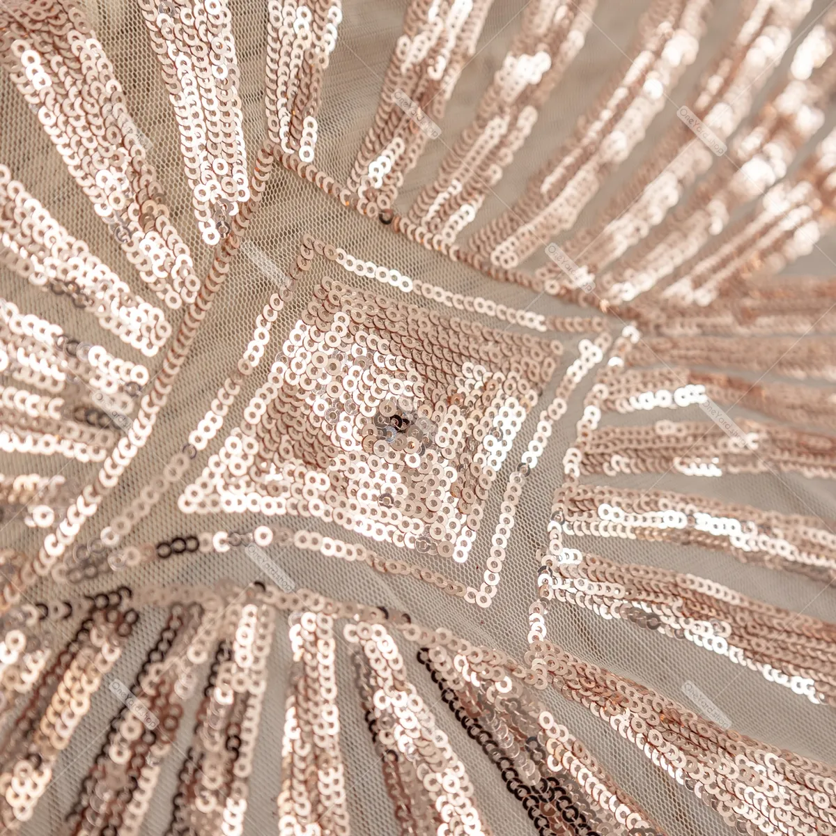 champagne gold spider web sequin material