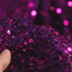 iridescent velvet sequin fabric