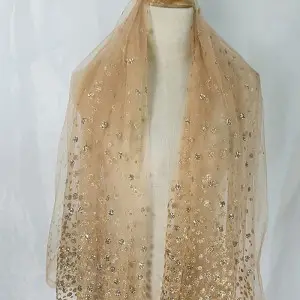sparkly gold glitter glued tulle fabric by the yard