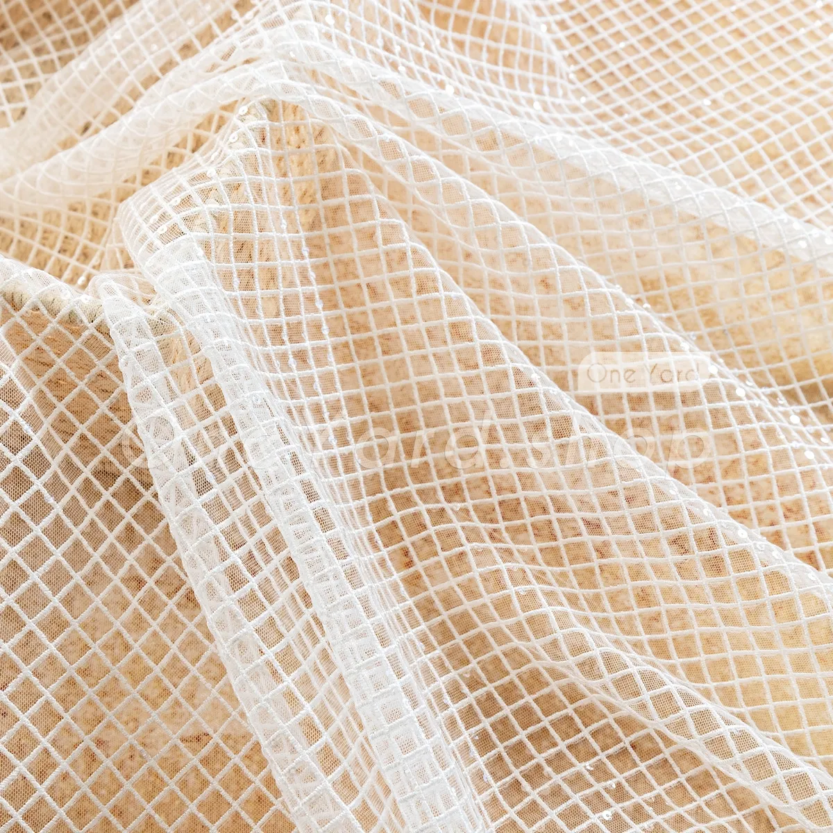 modern sequinned checkered mesh lace fabric modern sequinned checkered mesh lace fabric