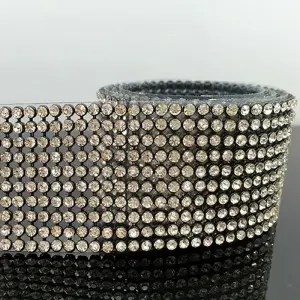 3mm sparkly crystal rhinestone beaded trim