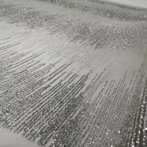 radiate stripe sequin glitter glued fabric