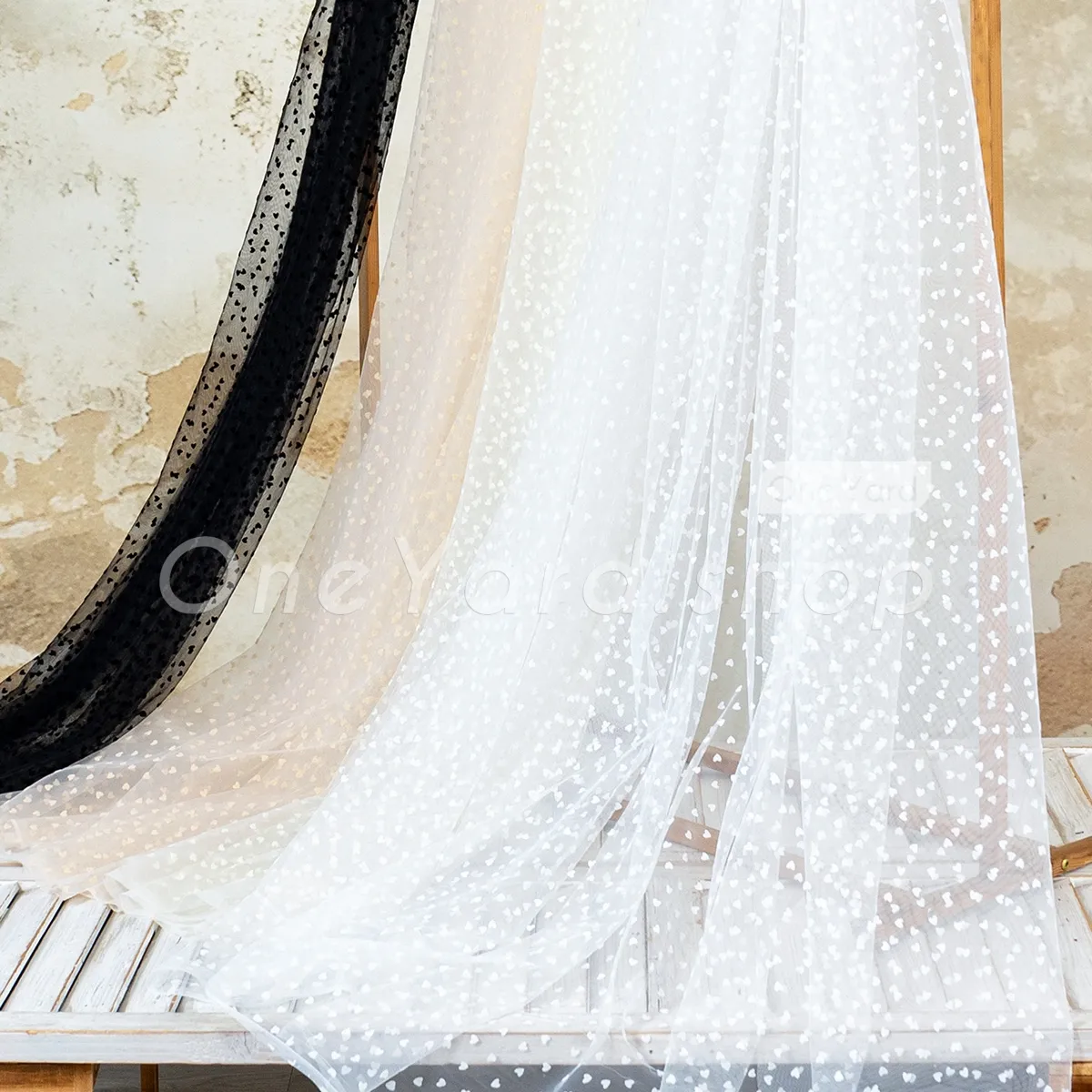 sweet heart flocked lightweight tulle fabric sweet heart flocked lightweight tulle fabric