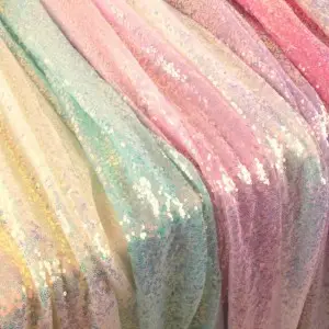 dazzlingly iridescent 3mm sequin fabric by the yard