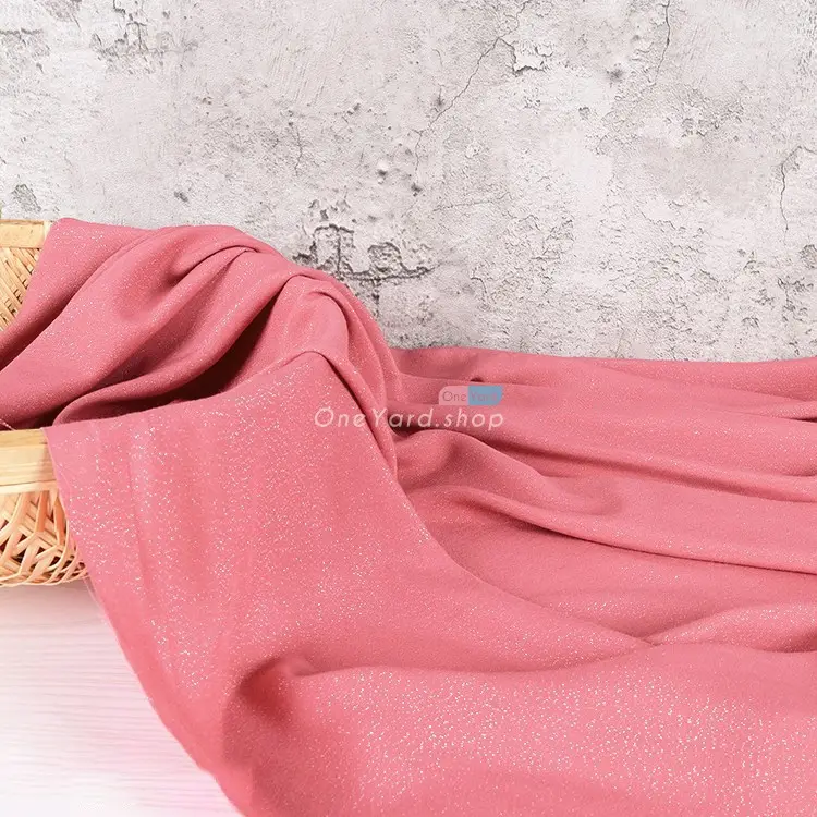 Starry Shimmering Glitter Dress Fabric by the Yard OneYard