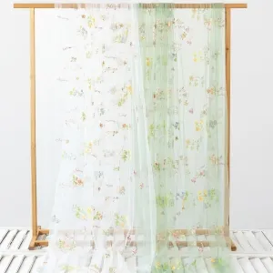 flowers butterflies embroidered tulle