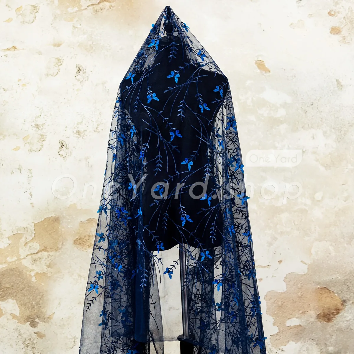 navy romantic 3d embroidery butterfly soft mesh fabric navy romantic 3d embroidery butterfly soft mesh fabric