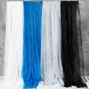 sparkly water wave glitter glued mesh