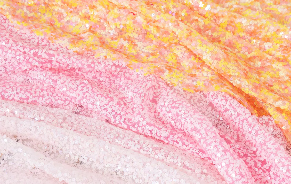 dreamy color 5mm sequin fabrics