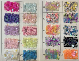 dreamy colors 5mm sequin fabric color chart