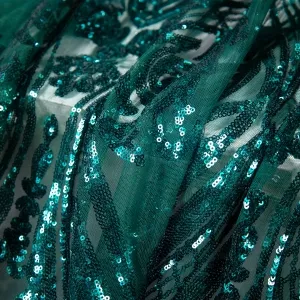emerald sequin dress material