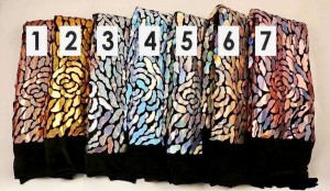 shiny molten pattern sequin dress fabric color chart