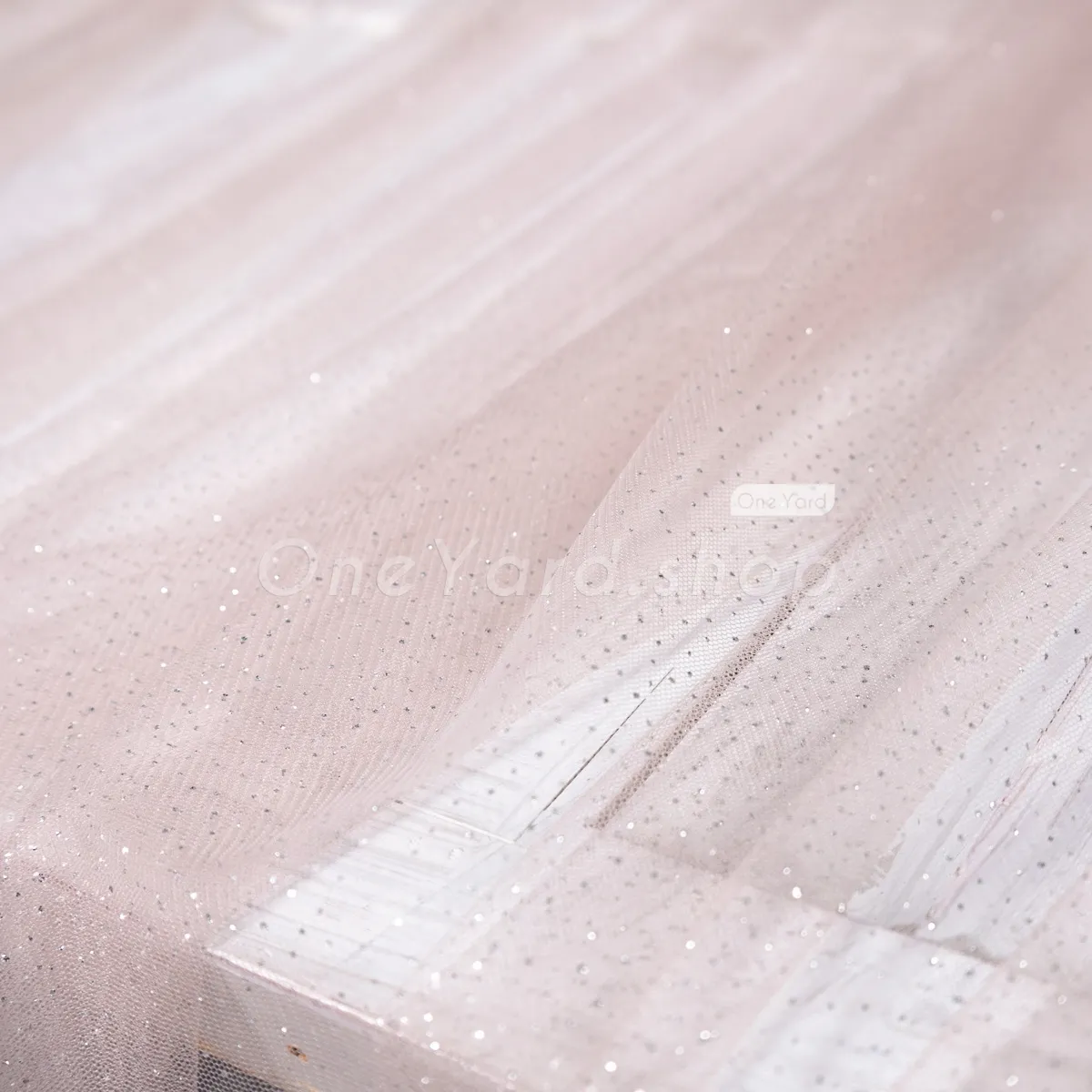 silver metallic glitters glued vintage mauve soft tulle for wedding dress