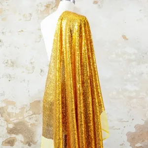 sparkly golden yellow 3mm sequin fabric