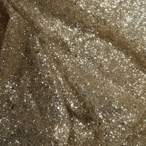 high density glitters glued ball gown stiff fabric