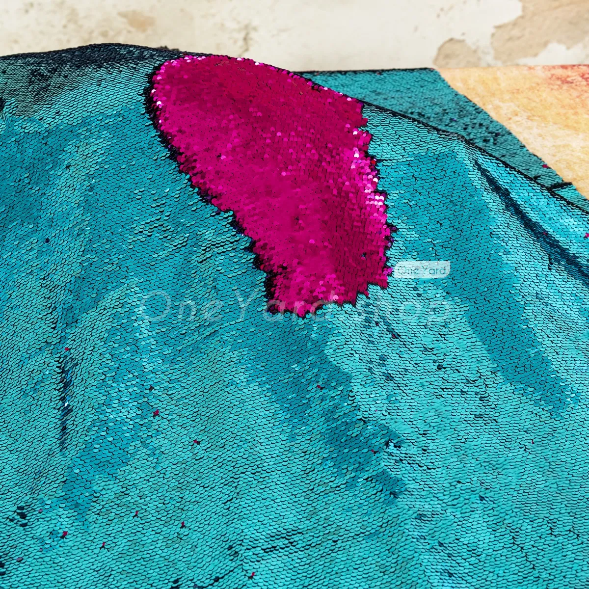 shiny blue to magenta reversible two tone sequin fabric shiny blue to magenta reversible two tone sequin fabric